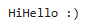 echo python output